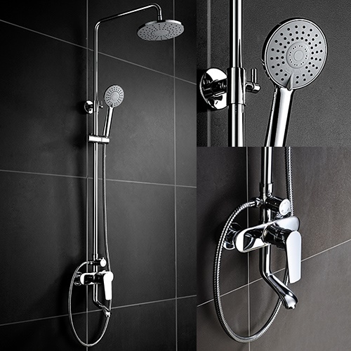 Exposed Tub & Shower Set, Exposed pipe Shower System